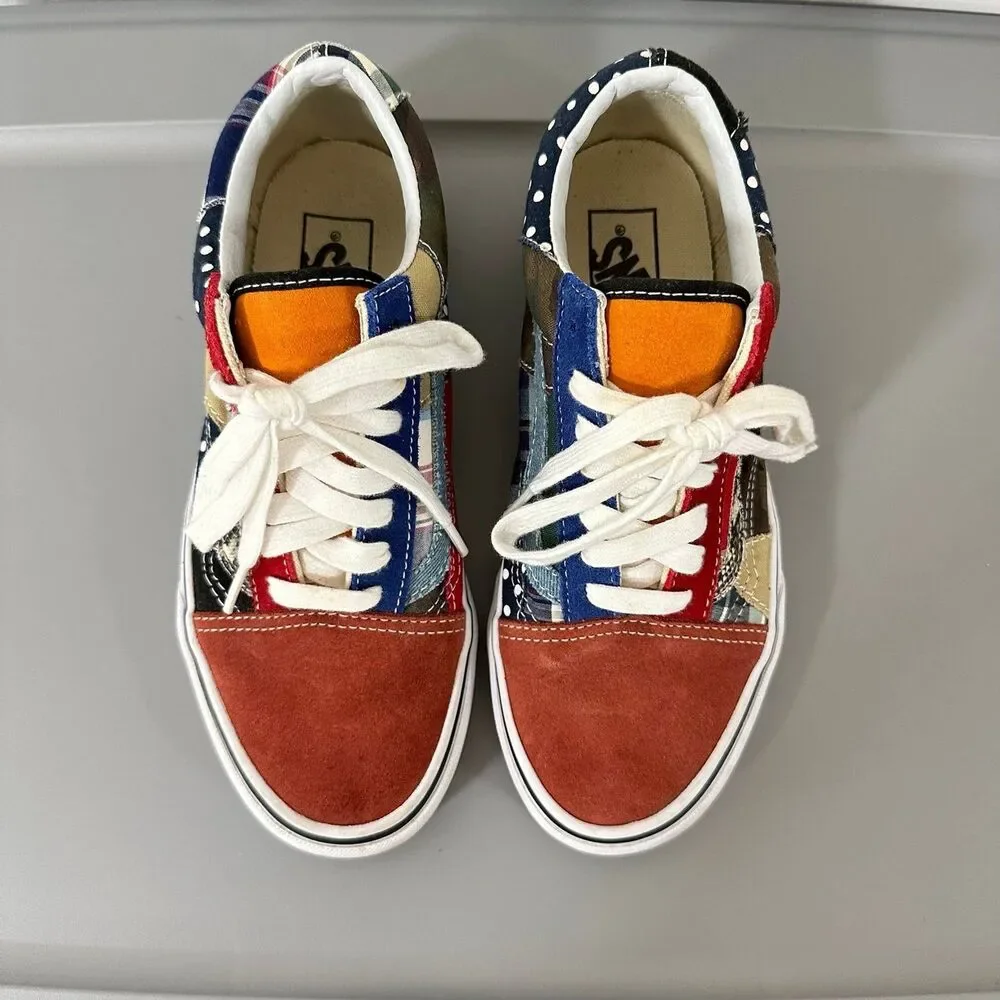 Vans Old Skool Size? Factory Floor Patchwork Size 5.5 (Fits Women’s 7)